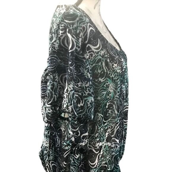Faded glory size 4X sheer abstract blouse - Picture 5 of 10